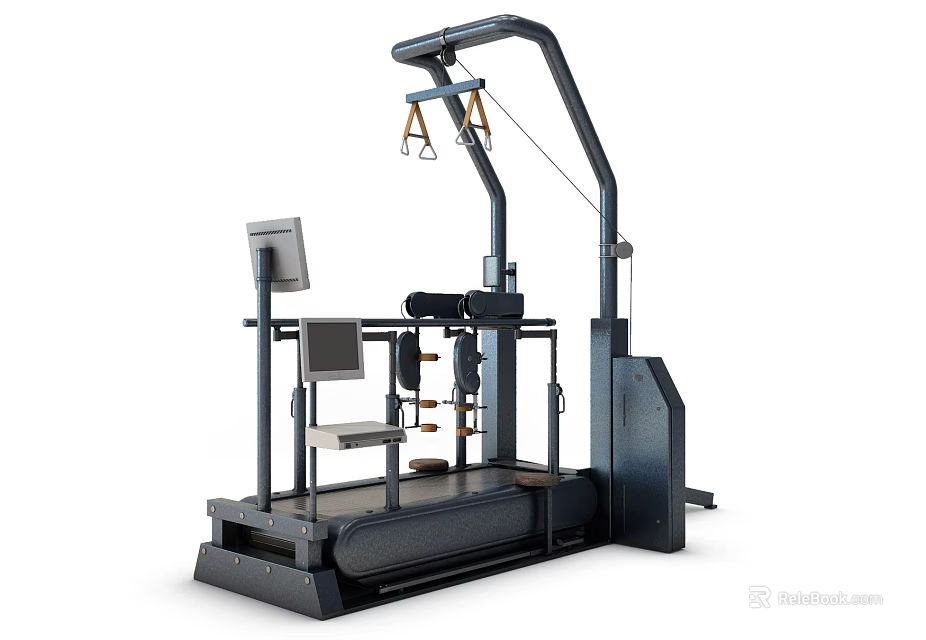 Professional Medical Rehabilitation Training Equipment with Display Screen Seated Position and Cable System 3d model 