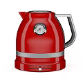 Stylish Red Kitchen Appliances Featuring Blender Coffee Maker Toaster And Kettle 3d model