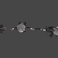 Anime Woman With Cat Ears In Black Red Outfit Holding Rifle
