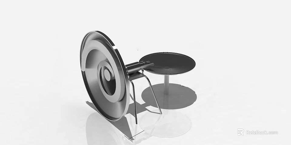 Decorative Modern Metal Garden Ornament Featuring Circular Structure And Stand Design 3d model 