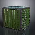 Green Metal Storage Box With Reinforced Straps And Secure Lock Design