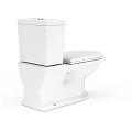 Modern White Ceramic Toilet for Bathroom with Sleek Design and Clean Lines