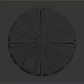 Gray Cylindrical Industrial Equipment With Ribbed Surface And Radial Top Structure