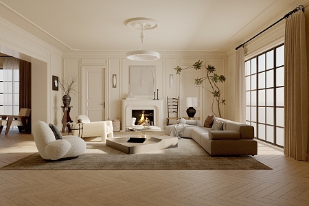 French Living Room 3d model