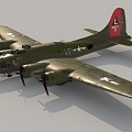 B17 bomber fighter aircraft 3d model