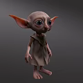 Fantasy Game Movie Character With Large Ears Big Eyes And Simple Robe Design