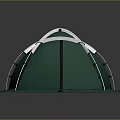 Green Husky Outdoor Camping Tent With White Support Poles And Mesh Design