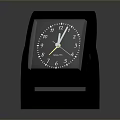 Black Furniture Table Clock With Modern Numeric Dial And Sleek Design