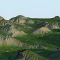 Breathtaking Mountain Landscape With Winding River Rolling Hills And Lush Green Grasslands
