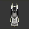 Sleek Modern Speedboat With Silver Exterior Cockpit Deck And Reflective Surface 3d model