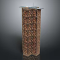 Modern Tall Urban Building with Brown Glass Facade Many Windows and Contemporary Architectural Design