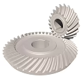 Silver Helical Gears Industrial Mechanical Components With Precision Teeth Structure 3d model