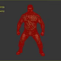 Muscular Male Character Golden Statue With Detailed Design And Shiny Surface