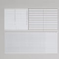 White Window Blinds With Modern Design And Different Vertical Horizontal Styles 3d model