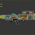 Futuristic Sci Fi Mechanical Device With Yellow Pipes Gray Body And Support Base