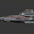 Detailed Cosmic Spaceship Design With Metallic Panels And Aerodynamic Shape For Space Exploration