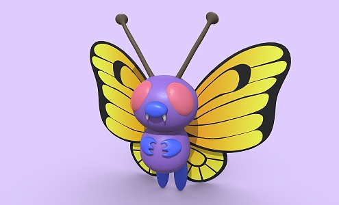 Cartoon insect flying insect doll toy 3d model