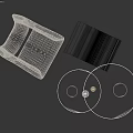 Light Gray Upholstered Accent Chair With Glass Coffee Table On Marble Floor