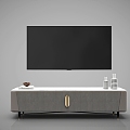 TV Cabinet Light Luxury 3d model