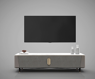 TV Cabinet Light Luxury 3d model