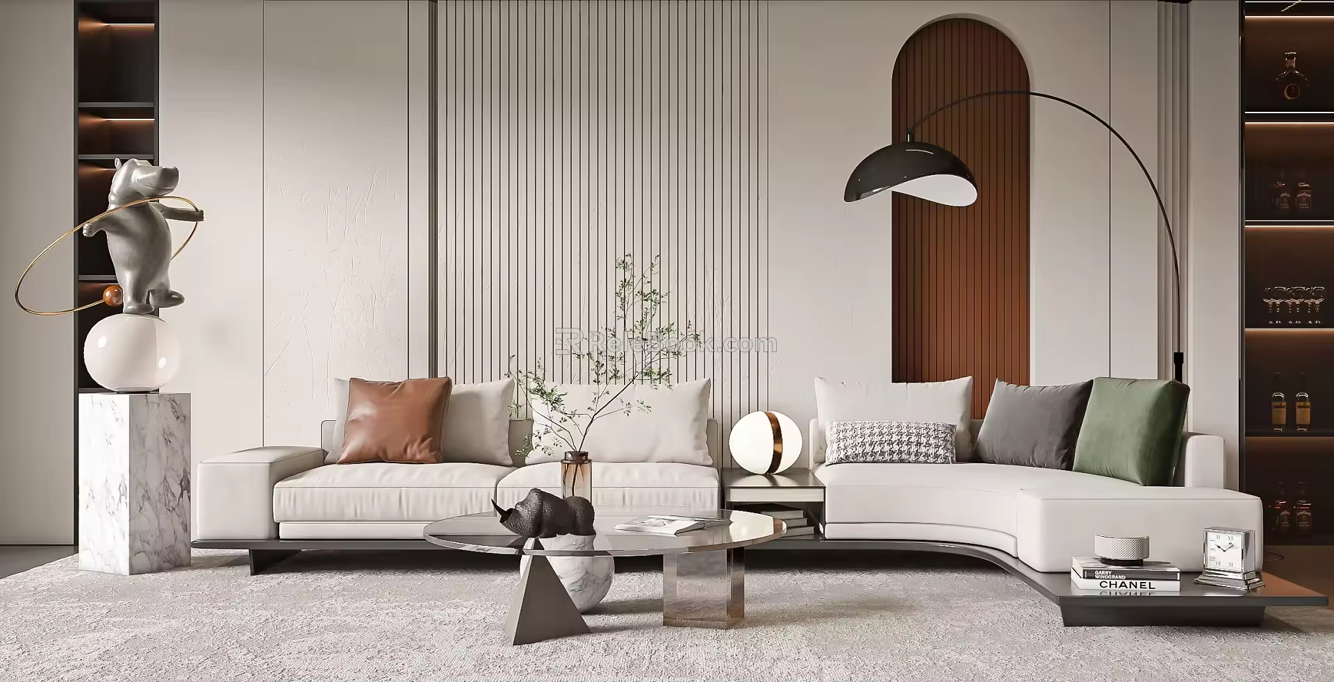 Modern Multiplayer Sofa Combination 3d model
