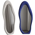 Stylish Organic Shaped Mirrors in Gray and Blue for Modern Home Decor