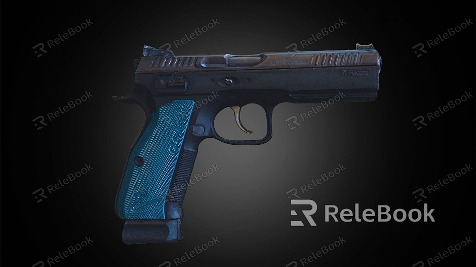 Black Blue Pistol model