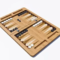 Modern Checkers Persian Double Chess Board Chess Checkers Board 3d model
