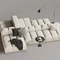 Modern Multiplayer Sofa Module Sofa Back-to-Back Sofa 3d model
