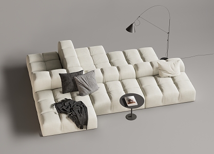 Modern Multiplayer Sofa Module Sofa Back-to-Back Sofa 3d model