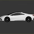 White Sports Car With Sleek Modern Design Black Roof And Alloy Wheels