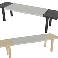 Bench Dining stool 3d model
