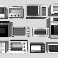 Smart Kitchen Appliances Various Modern Microwave Oven Models For Home Use 3d model