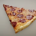 Delicious Freshly Baked Pepperoni Pizza Slice With Cheesy Topping And Crispy Golden Crust