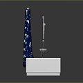 White Bathtub With Blue Polka Dot Shower Curtain And Chrome Shower Rod