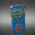 Colorful Blue Bear Shaped Electronic Toy Phone With Buttons And Antenna