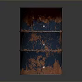 Rustic Metal Barrels With Vintage Red Blue Patina For Household Storage