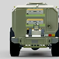 Sand Colored Armored Military Vehicle With Tactical Design And Round Emblem