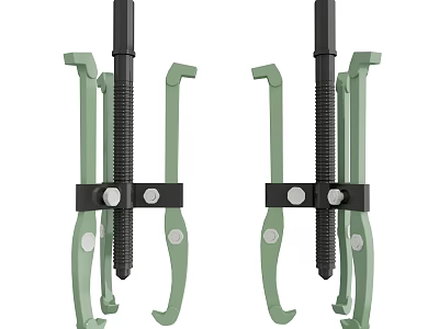 Green Bearing Puller Hardware Tools With Screw Rod And Claw Design 3d model