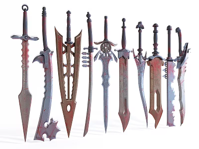 Modern Sword Cold Weapon 3d model Modern Sword Cold Weapon 3d model