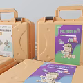 Four Beige Open Medical Cases for Portable Medical Devices Storage Supplies