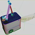 Modern Industrial Equipment With Robotic Arm And Laser Projection Technology