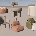 Various Stylish Children's Chairs With Cute Modern Designs And Colorful Padded Seats