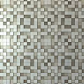 Wall Surface With Various Size Square Tiles In Light Gray Beige Dark Gray Geometric Pattern