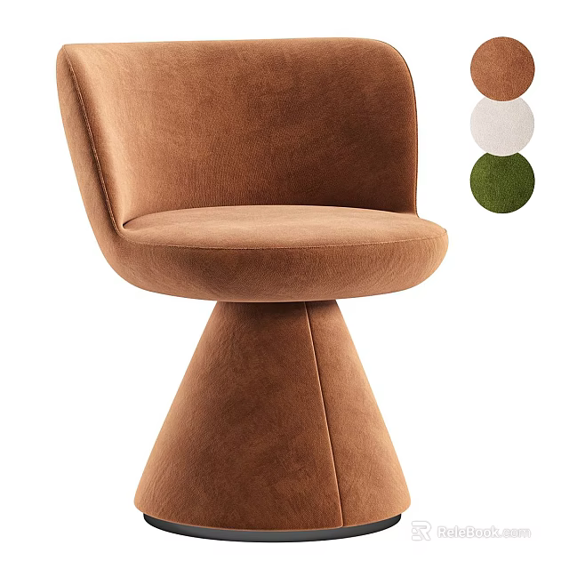Modern Soft Velvet Upholstered Swivel Leisure Chair With Multiple Optional Colors For Cozy Home Decor 3d model 