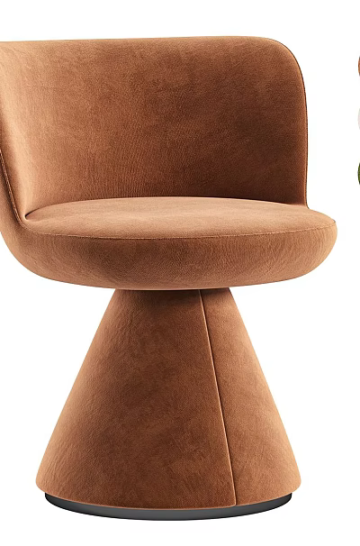 Modern Soft Velvet Upholstered Swivel Leisure Chair With Multiple Optional Colors For Cozy Home Decor 3d model