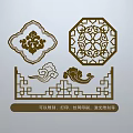 Sculpture Carvings With Floral Octagonal Designs Cloud Motifs Using Laser Engraving Silk Screen Printing