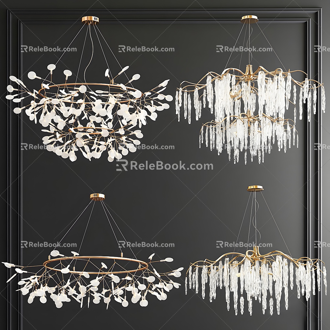 Chandelier combination lamp chandelier ceiling lamp lamps electric appliances light luxury special-shaped crystal lamp model