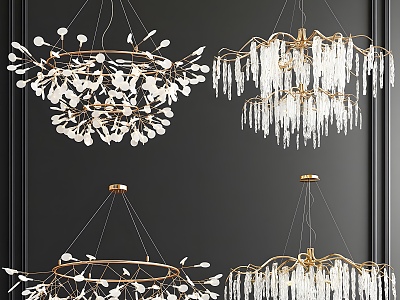 Chandelier combination lamp chandelier ceiling lamps electric appliances light luxury special-shaped crystal lamp model