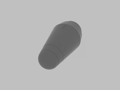 3D Rendered Gray Cylindrical Object With Textured Top And Smooth Base Design 3d model